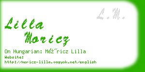 lilla moricz business card