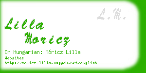 lilla moricz business card